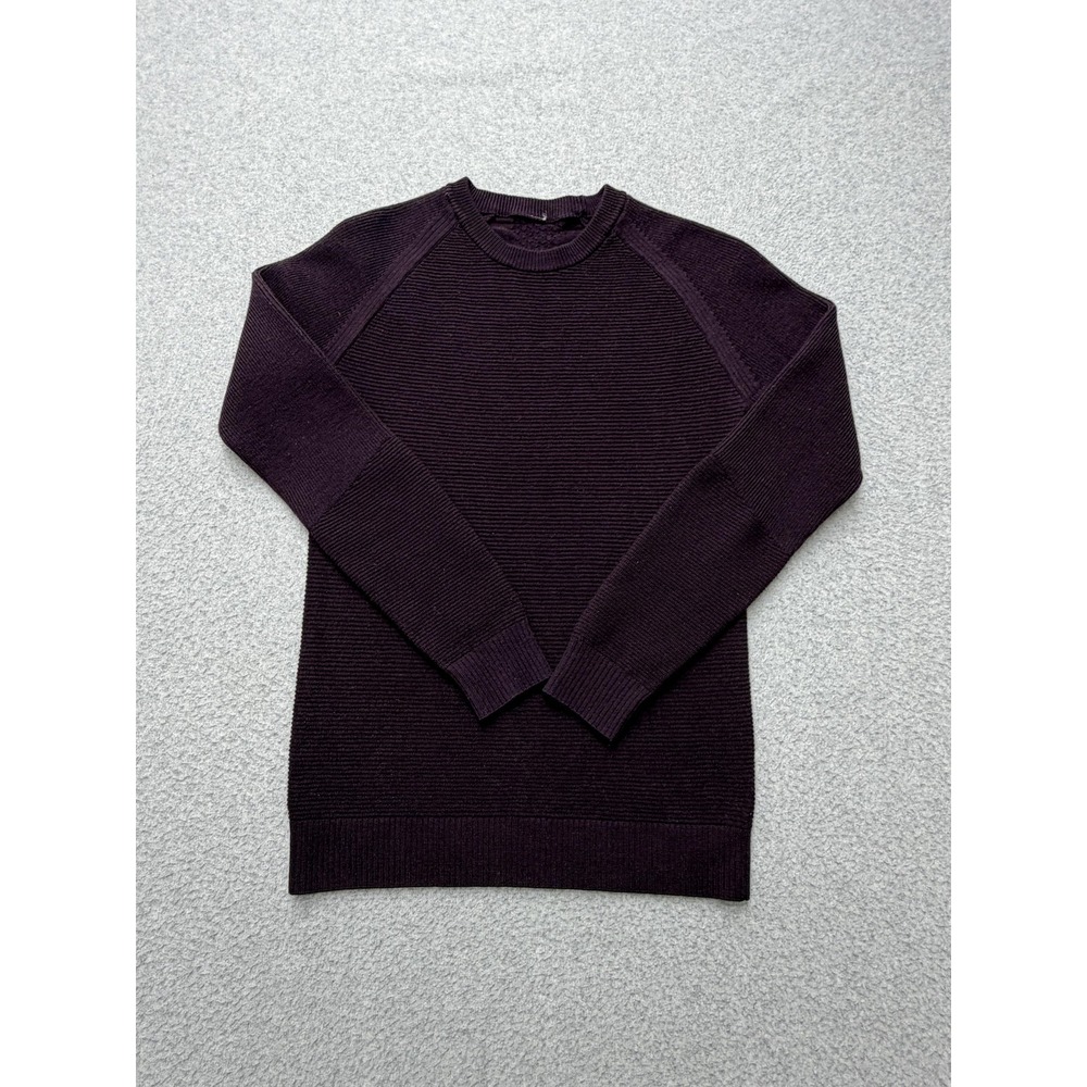 Lululemon Athletica Sweater Mens Small Purple Textured Crewneck Knit Pullover‎